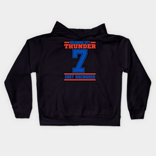 Oklahoma City Thunder Holmgren 7 Basketball Player Kids Hoodie